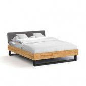 Posteľ Steel s čalúneným čelom