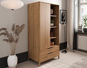 1-dverová šatníková skriňa TWIG