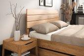 Posteľ TWIG s dreveným čelom