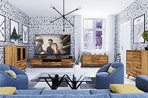 GREG - kolekcia nábytku z masívneho dreva do obývačky