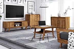 RETRO - kolekcia nábytku z masívneho dreva do obývačky